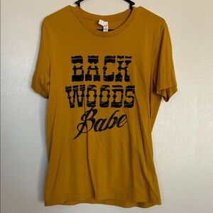 Bella Canvas Mustard 'Backwoods Babe' Tee